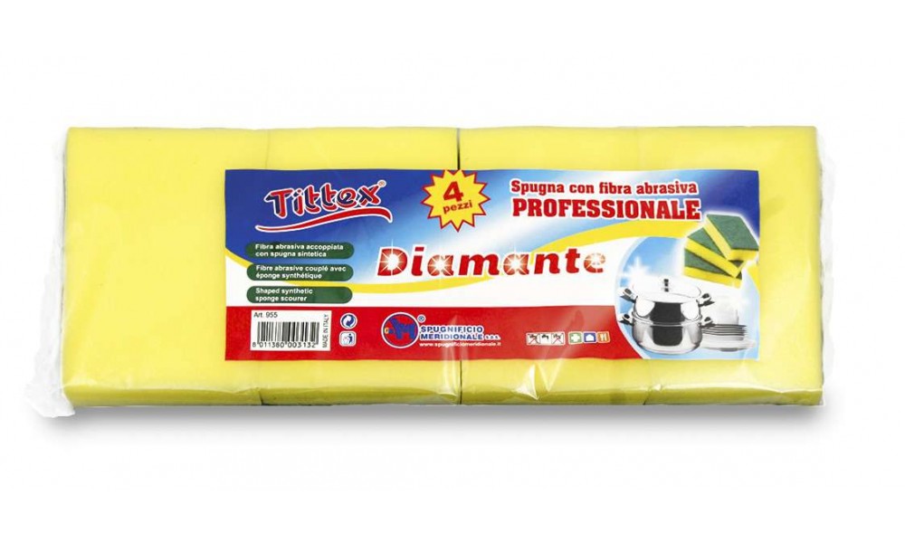 SPUGNE DIAMANTE PROFESSIONALE _4 pz