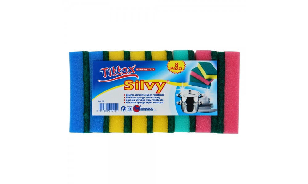 SPUGNE SILVY COLOR_8 pz