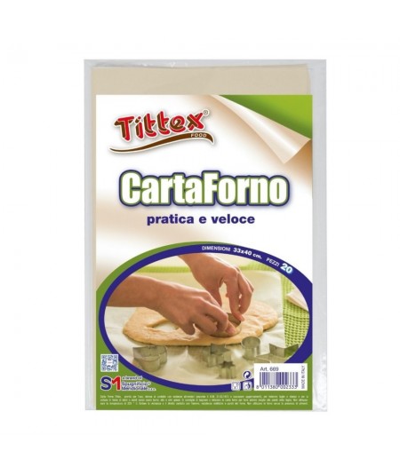 CARTA FORNO IN FOGLI _20 pz