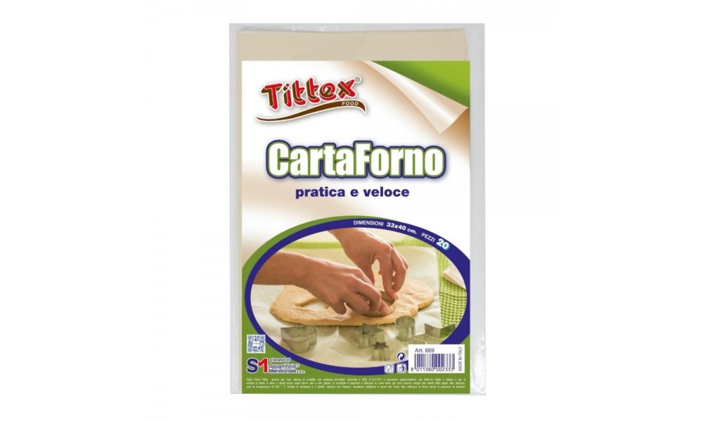 CARTA FORNO IN FOGLI _20 pz